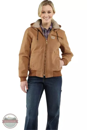 100815-211 Sherpa Lined Weathered Duck Jacket in Carhartt Brown