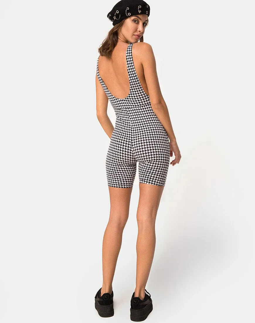 Acro Unitard in Dogtooth