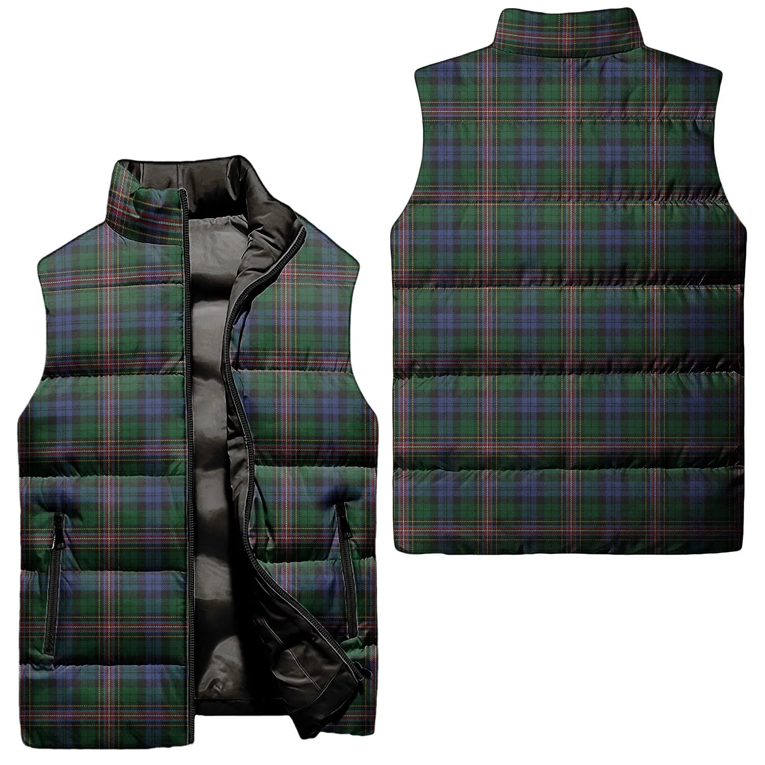 Allison Tartan Sleeveless Puffer Jacket