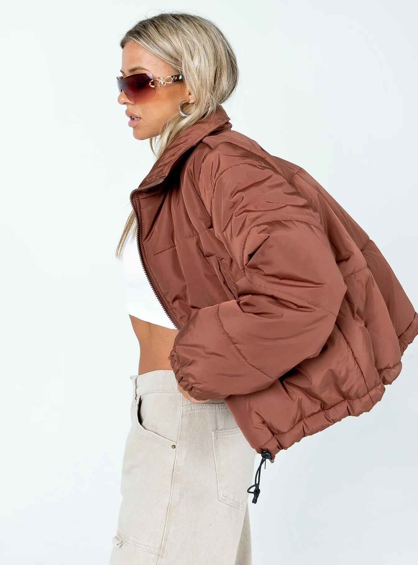 Alycia Puffer Jacket Brown