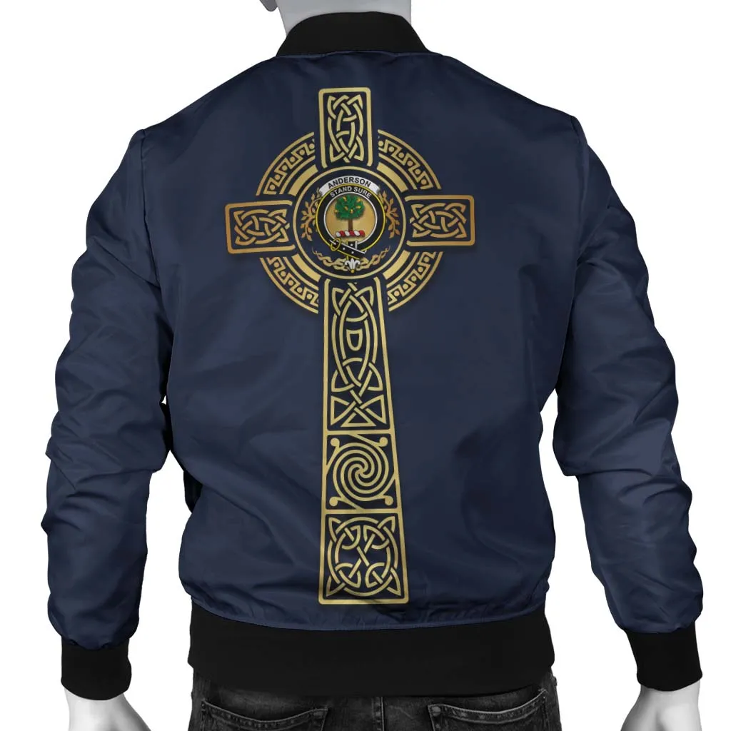 Anderson Clan Bomber Jacket with Golden Celtic Tree Of Life