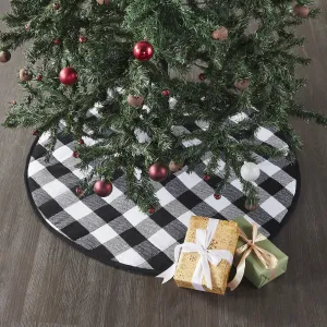 Annie Black Check Tree Skirt 36