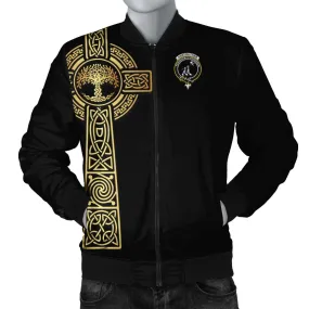 Anstruther Clan Bomber Jacket with Golden Celtic Tree Of Life