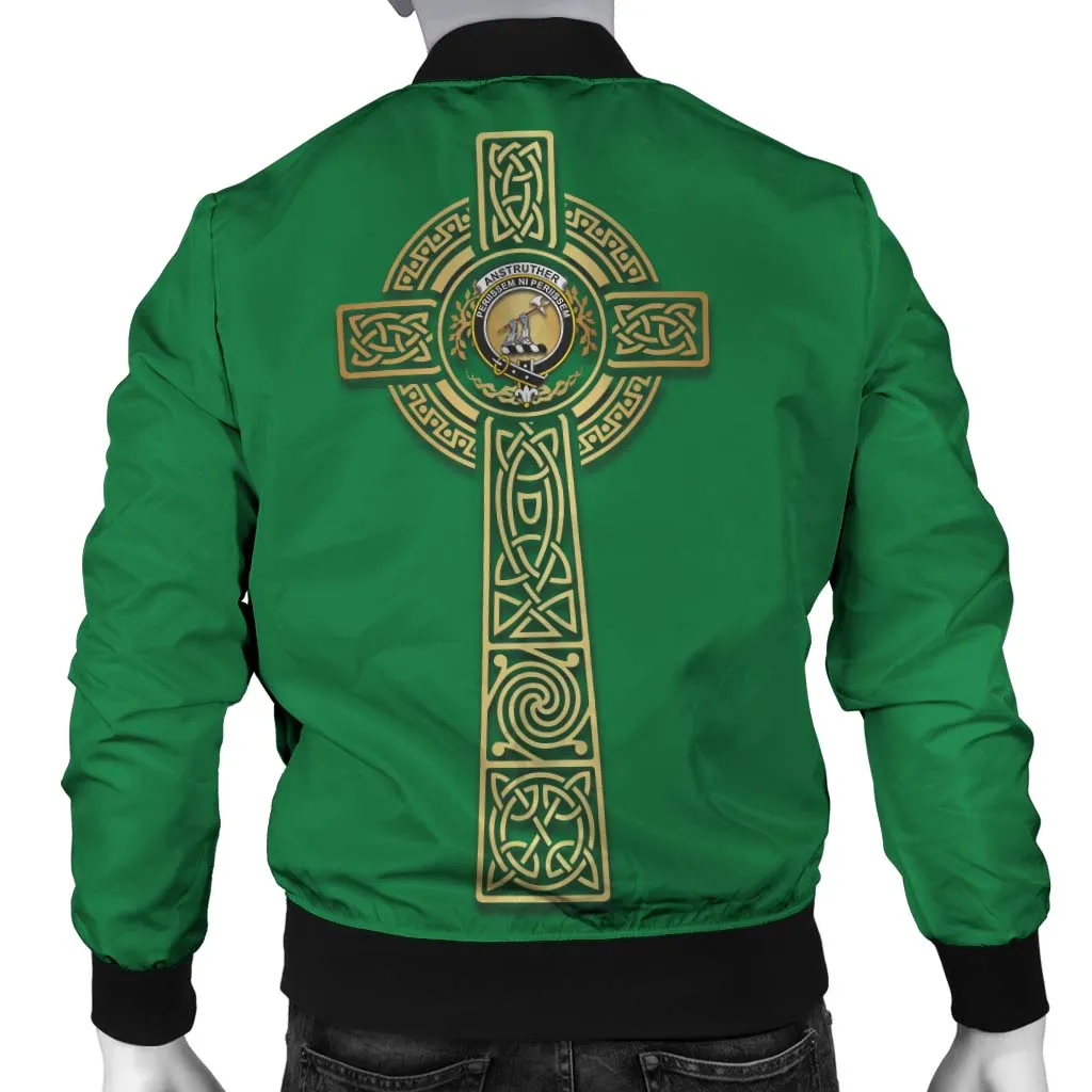 Anstruther Clan Bomber Jacket with Golden Celtic Tree Of Life