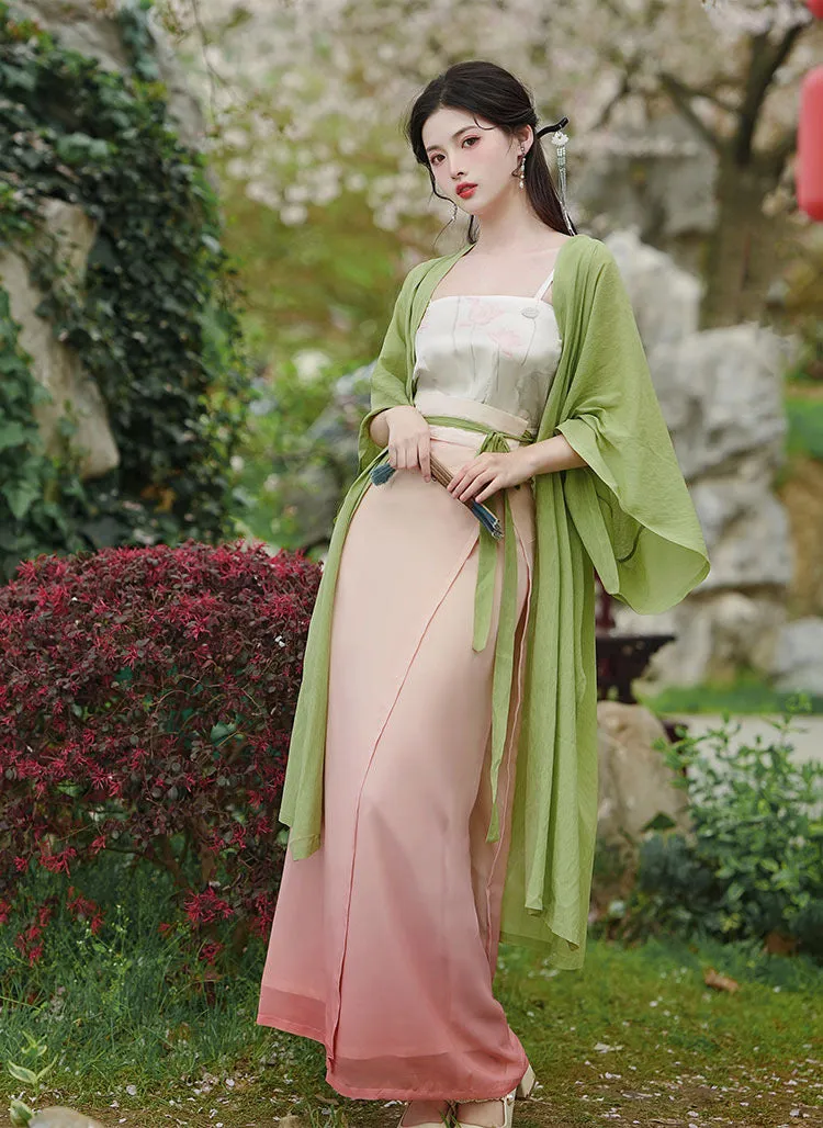 Apple Gradient Modern Tang Style Hanfu