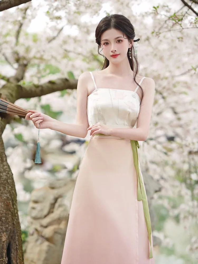 Apple Gradient Modern Tang Style Hanfu