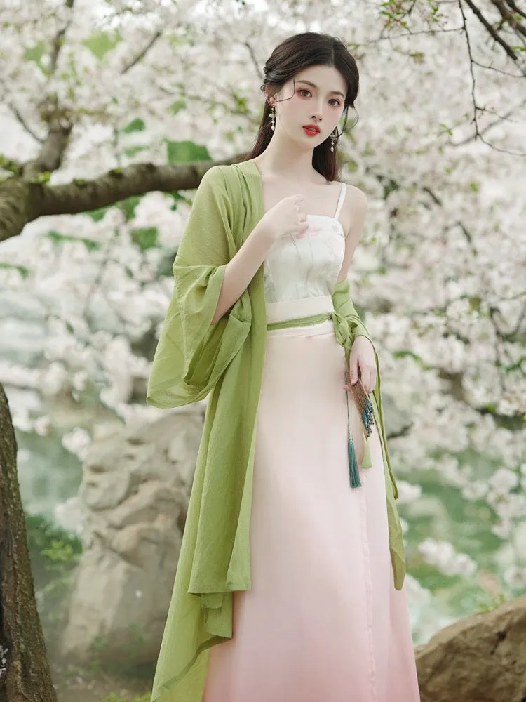 Apple Gradient Modern Tang Style Hanfu