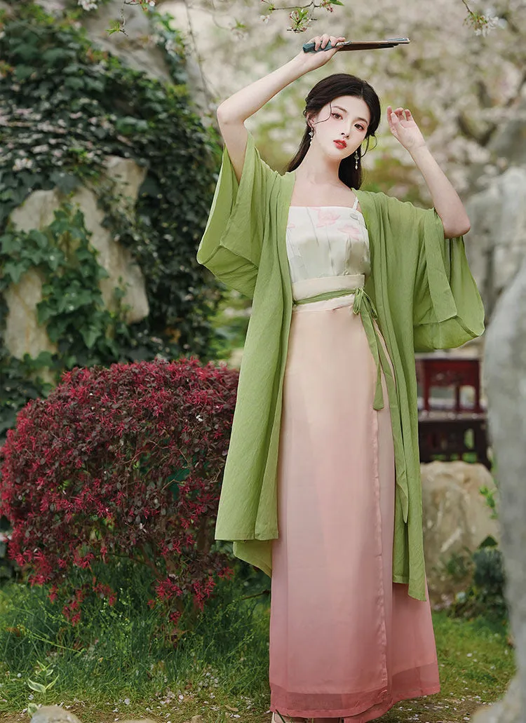 Apple Gradient Modern Tang Style Hanfu