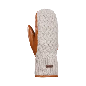 Ariana Leather and Knit Mittens - Women