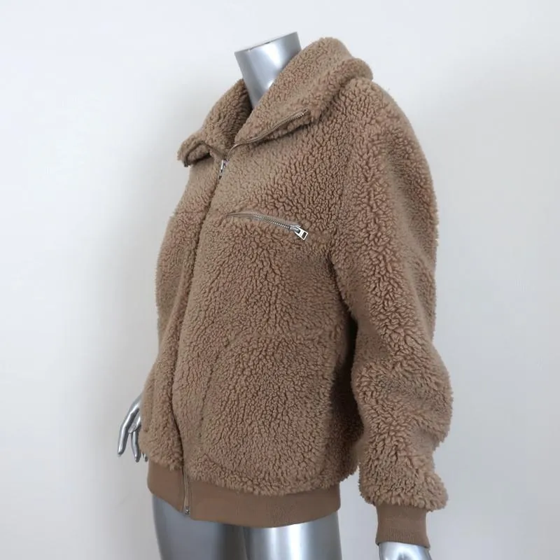 Aritzia Wilfred Free Teddy Bomber Jacket Sherpa Size XS