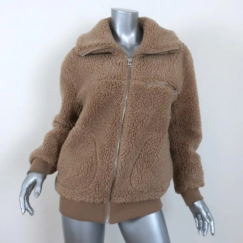 Aritzia Wilfred Free Teddy Bomber Jacket Sherpa Size XS