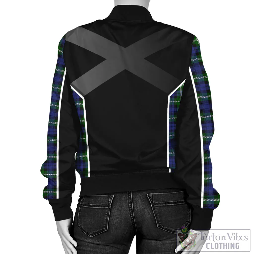 Baillie (Bailey) Tartan Bomber Jacket with Family Crest and Scottish Thistle Vibes Sport Style