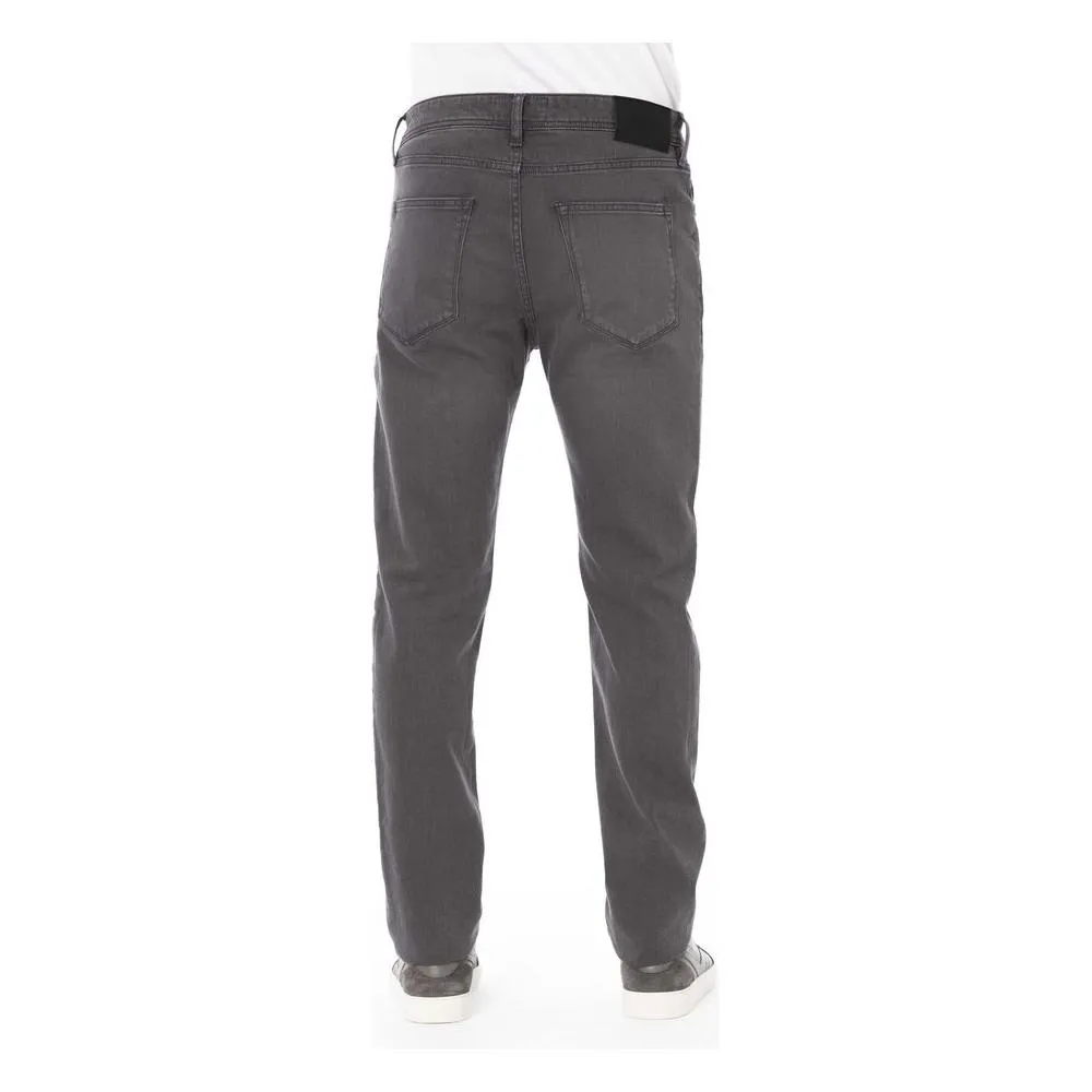 Baldinini Trend Gray Cotton Men Jeans