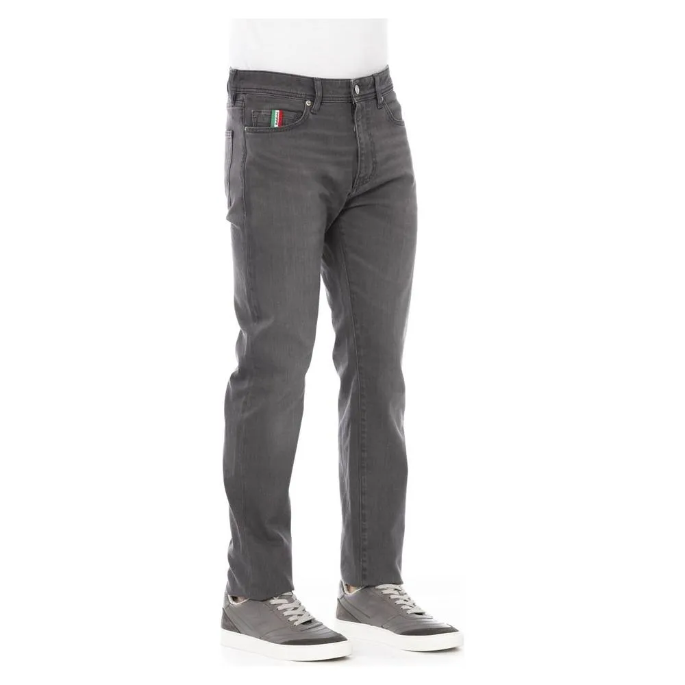 Baldinini Trend Gray Cotton Men Jeans