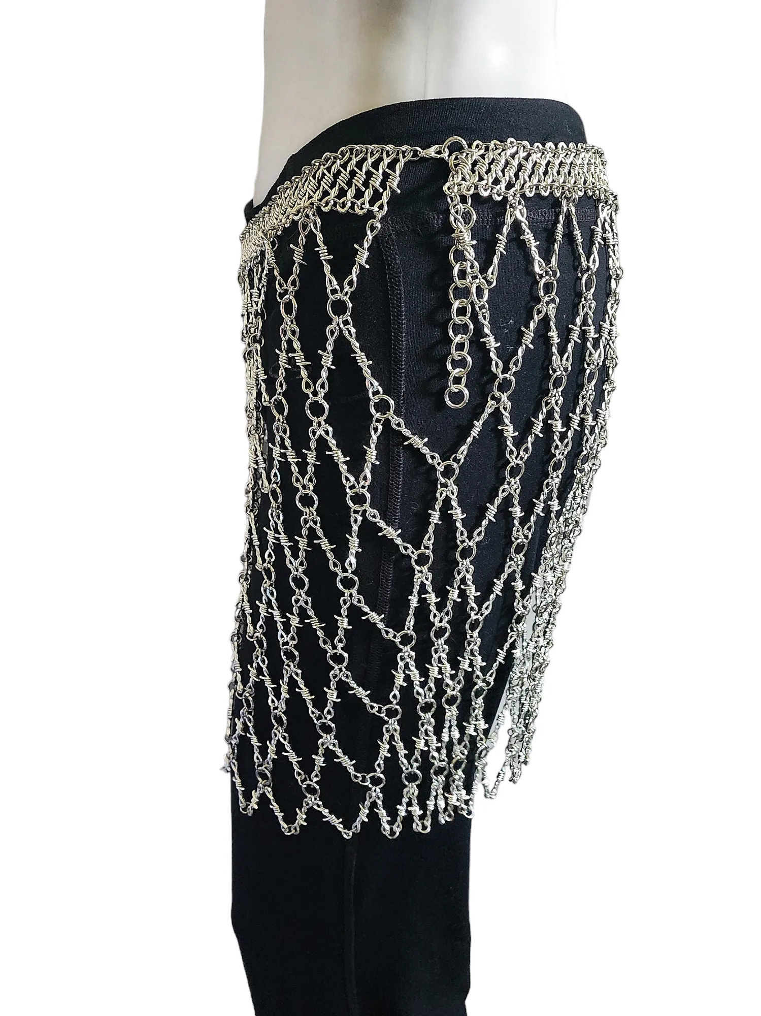 Barbed Wire Armored Mini Skirt