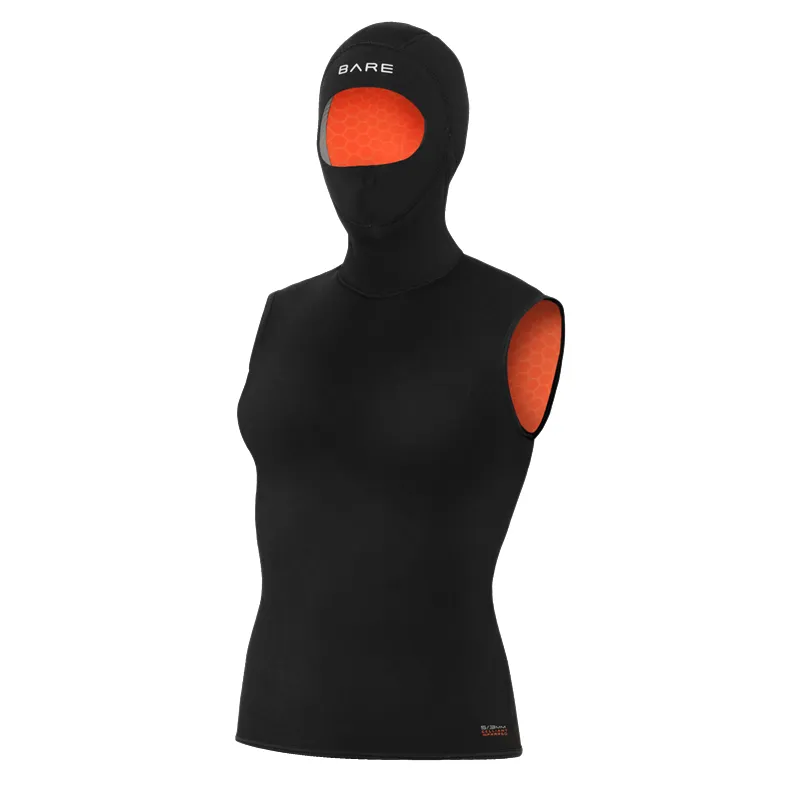 BARE 5/3 ULTRAWARMTH HOODED VEST - LADIES