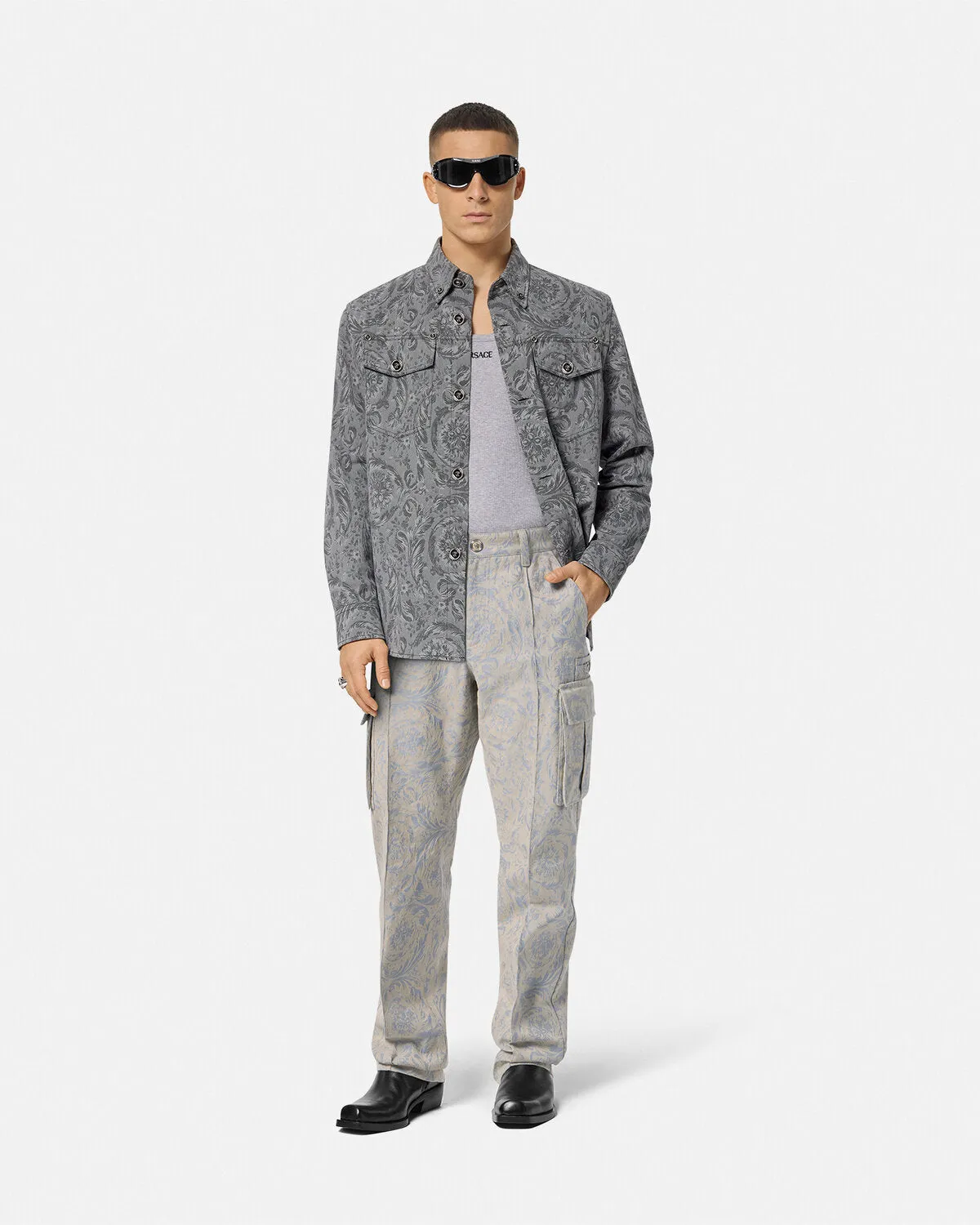 Barocco Jacquard Cargo Trousers