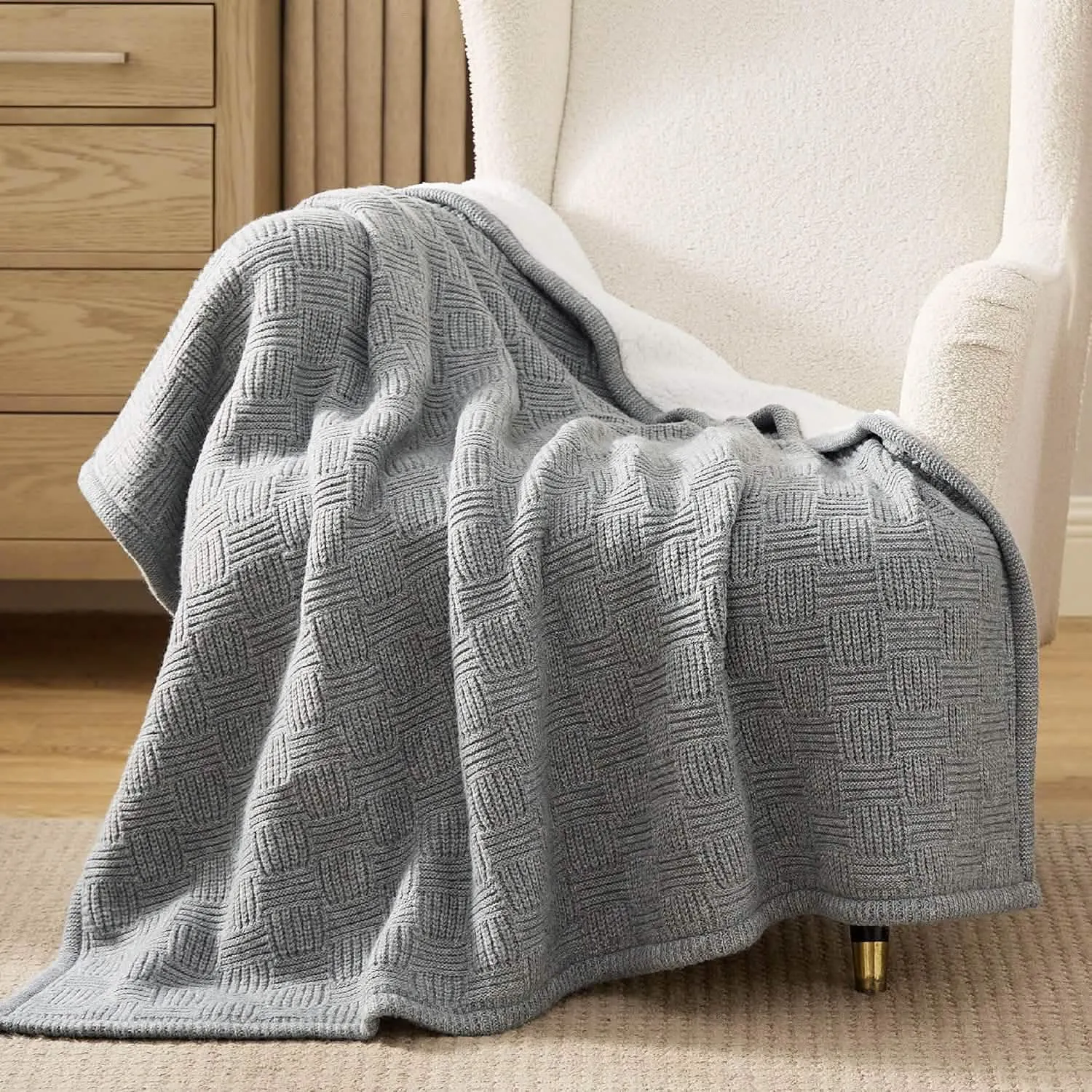 Bedsure Knit Sherpa Blanket