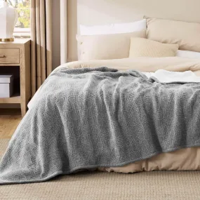 Bedsure Knit Sherpa Blanket