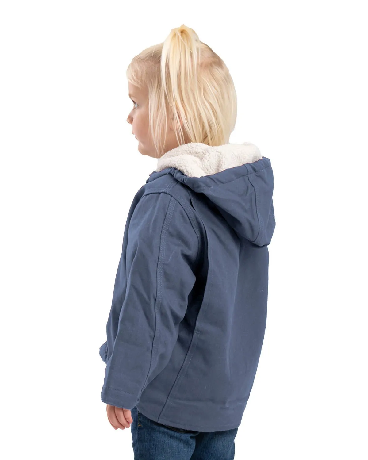 Berne Mens Steel Blue 100% Cotton Toddler Hooded Coat