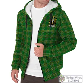 Best Irish Clan Tartan Sherpa Hoodie with Coat of Arms