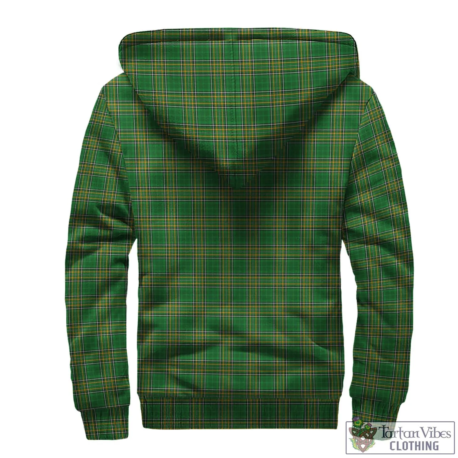 Best Irish Clan Tartan Sherpa Hoodie with Coat of Arms