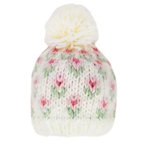 Bitty Blooms Blush Knit Hat