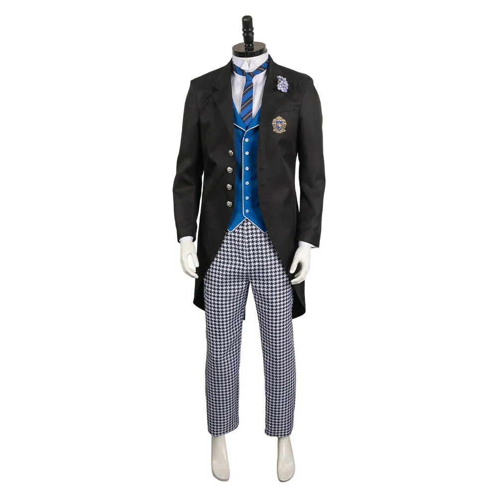 Black Butler Season 4: Public School Arc Lawrence Bluewer Black Outfit Party Carnival Halloween Cosplay Costume