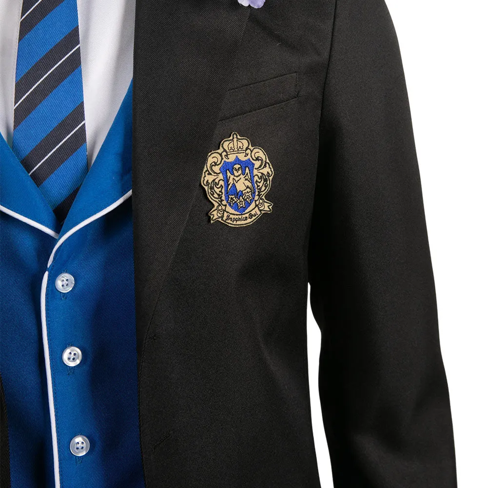 Black Butler Season 4: Public School Arc Lawrence Bluewer Black Outfit Party Carnival Halloween Cosplay Costume