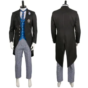 Black Butler Season 4: Public School Arc Lawrence Bluewer Black Outfit Party Carnival Halloween Cosplay Costume