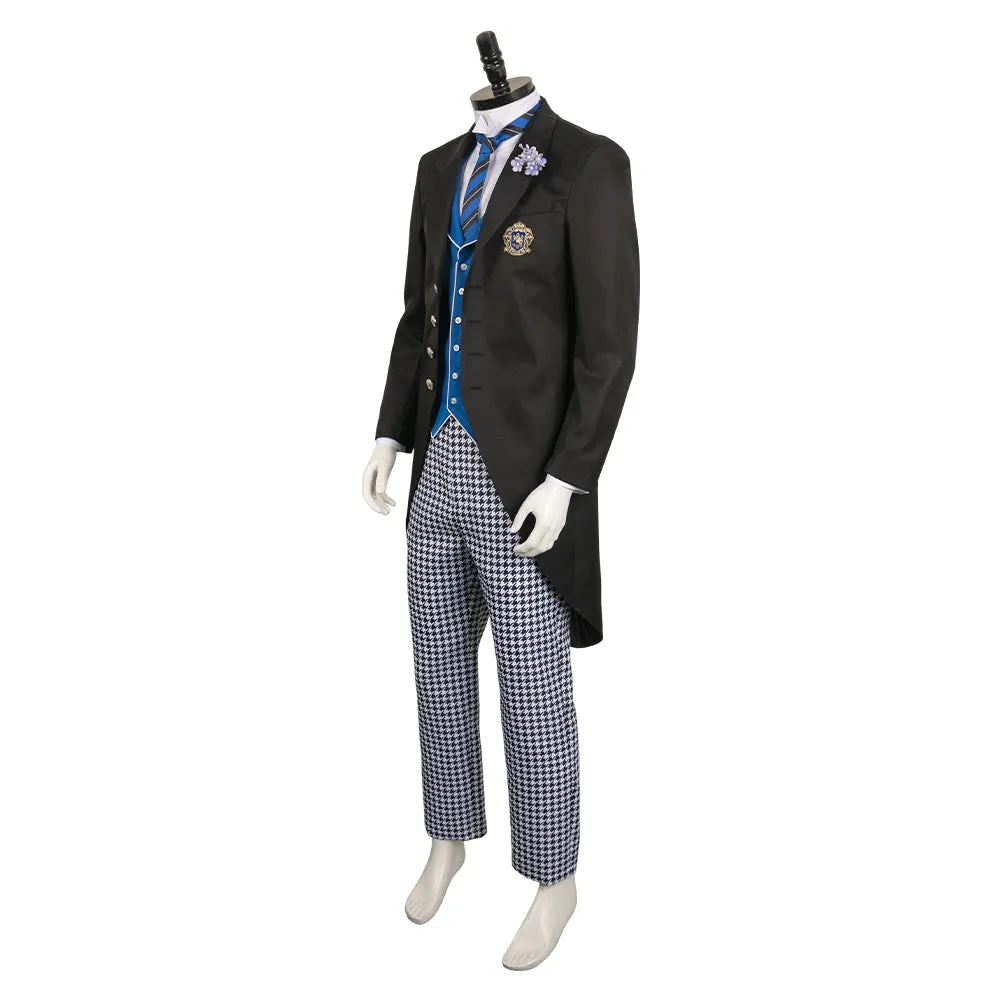 Black Butler Season 4: Public School Arc Lawrence Bluewer Black Outfit Party Carnival Halloween Cosplay Costume