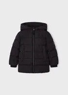 Black Zip Puffer Jacket