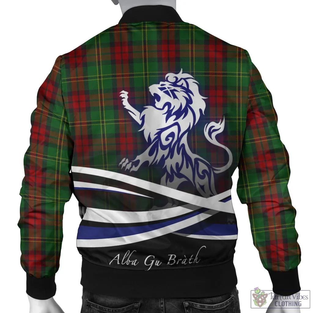 Blackstock Hunting Tartan Bomber Jacket with Alba Gu Brath Regal Lion Emblem