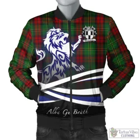 Blackstock Hunting Tartan Bomber Jacket with Alba Gu Brath Regal Lion Emblem