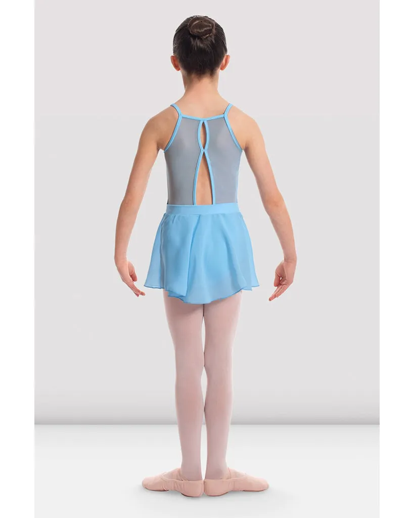 Bloch Cameo High Neck Mesh Back Rose Embroidered  Camisole Skirt Ballet Dress - CL2367 Girls