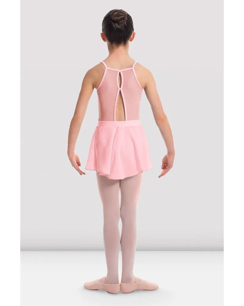 Bloch Cameo High Neck Mesh Back Rose Embroidered  Camisole Skirt Ballet Dress - CL2367 Girls