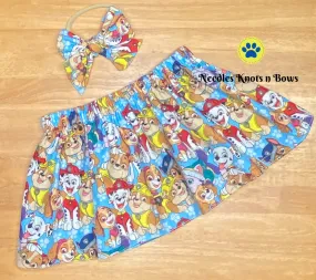 Blue Paw Patrol Skirt for Baby Girls, Toddler Skirt