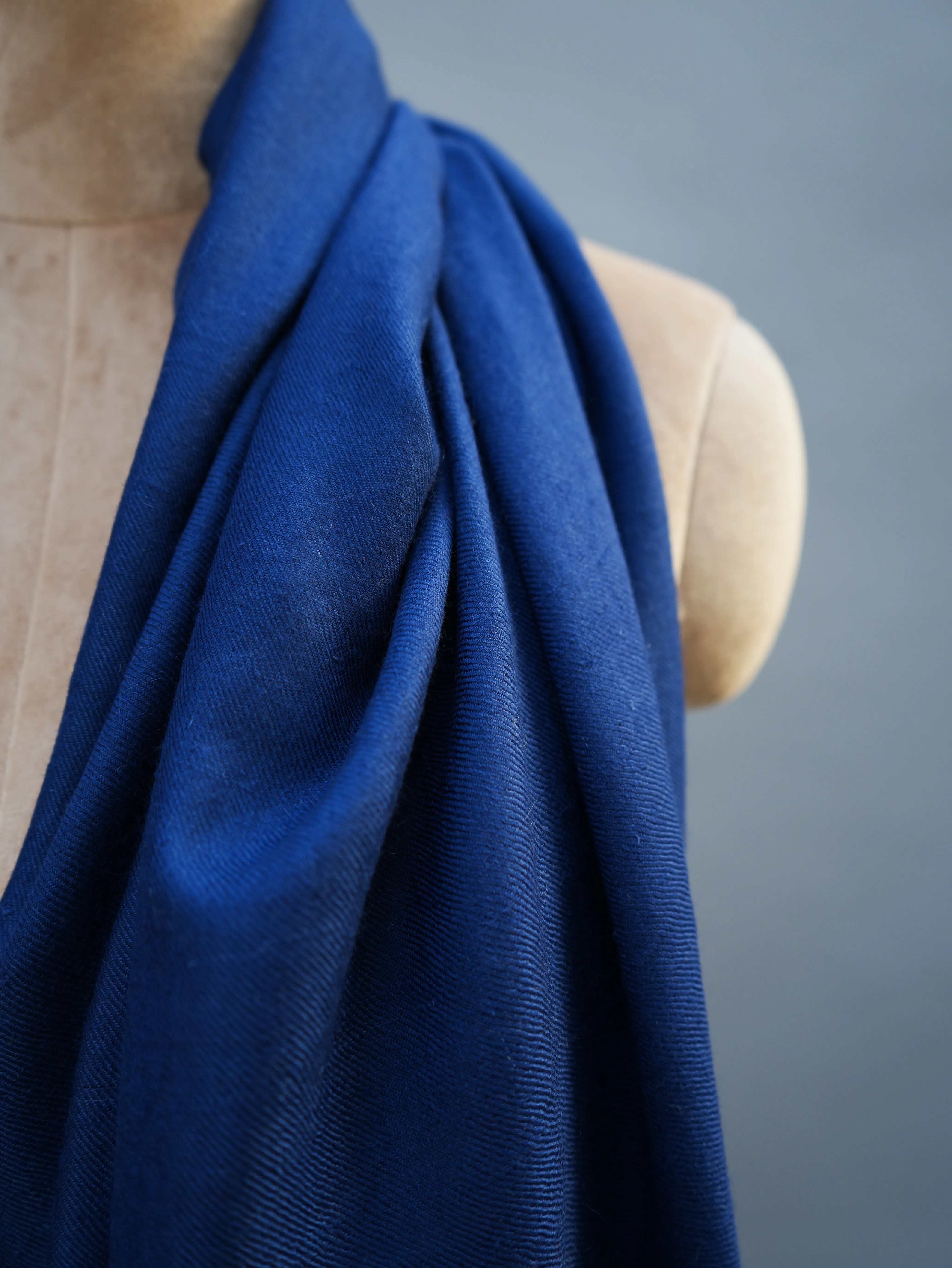 Blue White Modern Pashmina Shawl