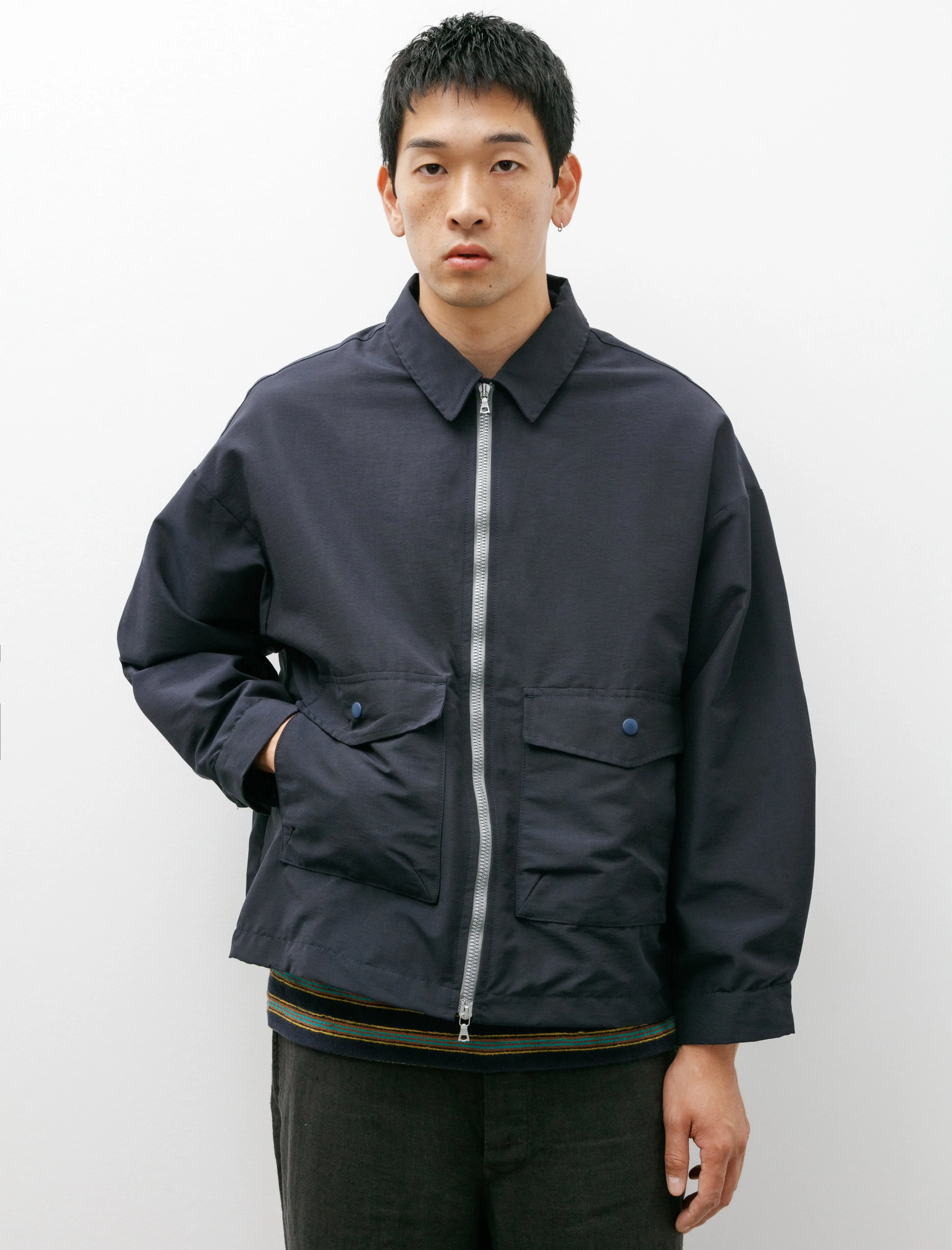 Boxy Swing Jacket Navy Water Repellent