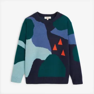 Boys' blue knitted sweater