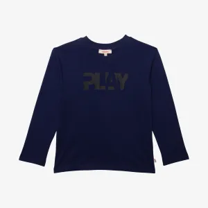 Boys' navy blue T-shirt