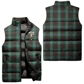 Brodie Hunting Tartan Sleeveless Puffer Jacket with Family Crest