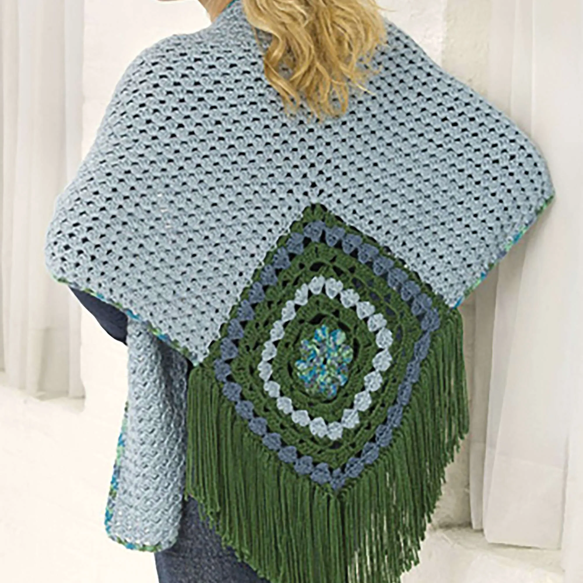 Caron Crochet Center Square Shawl