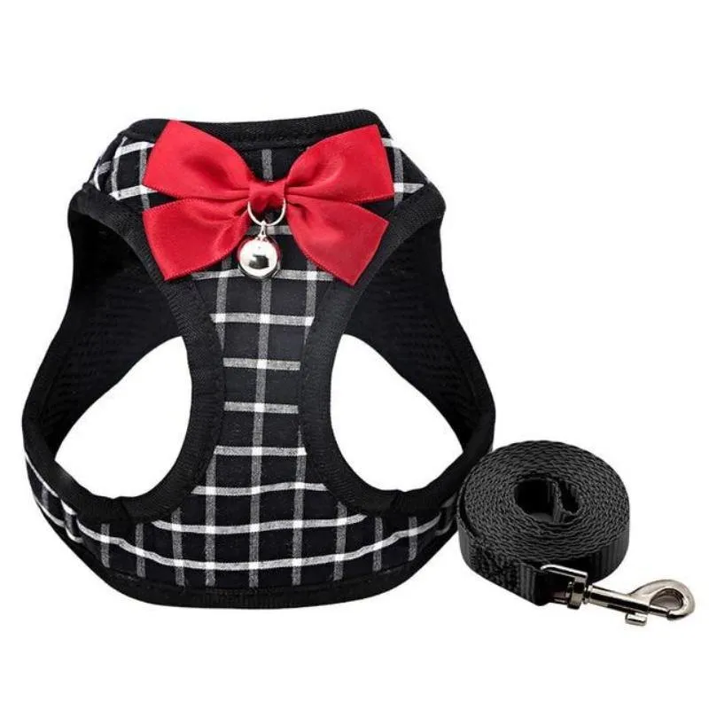 Cat Harness Vest With Bow And Leash