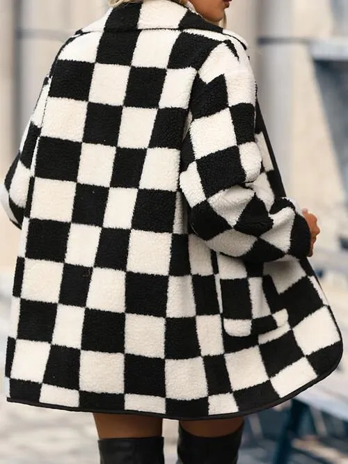 Checkered Sherpa Coat