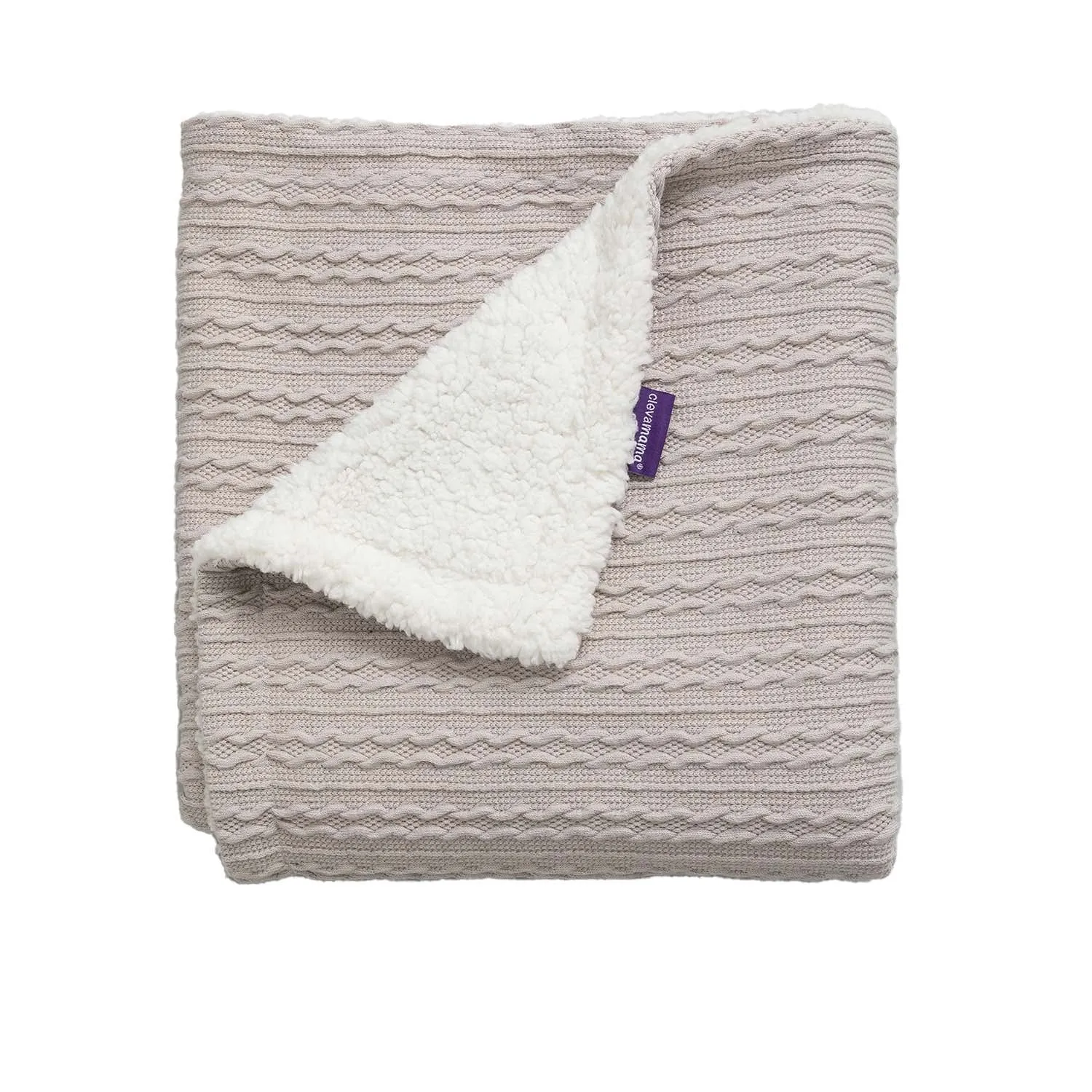 Clevamama Luxe Sherpa Baby Blanket