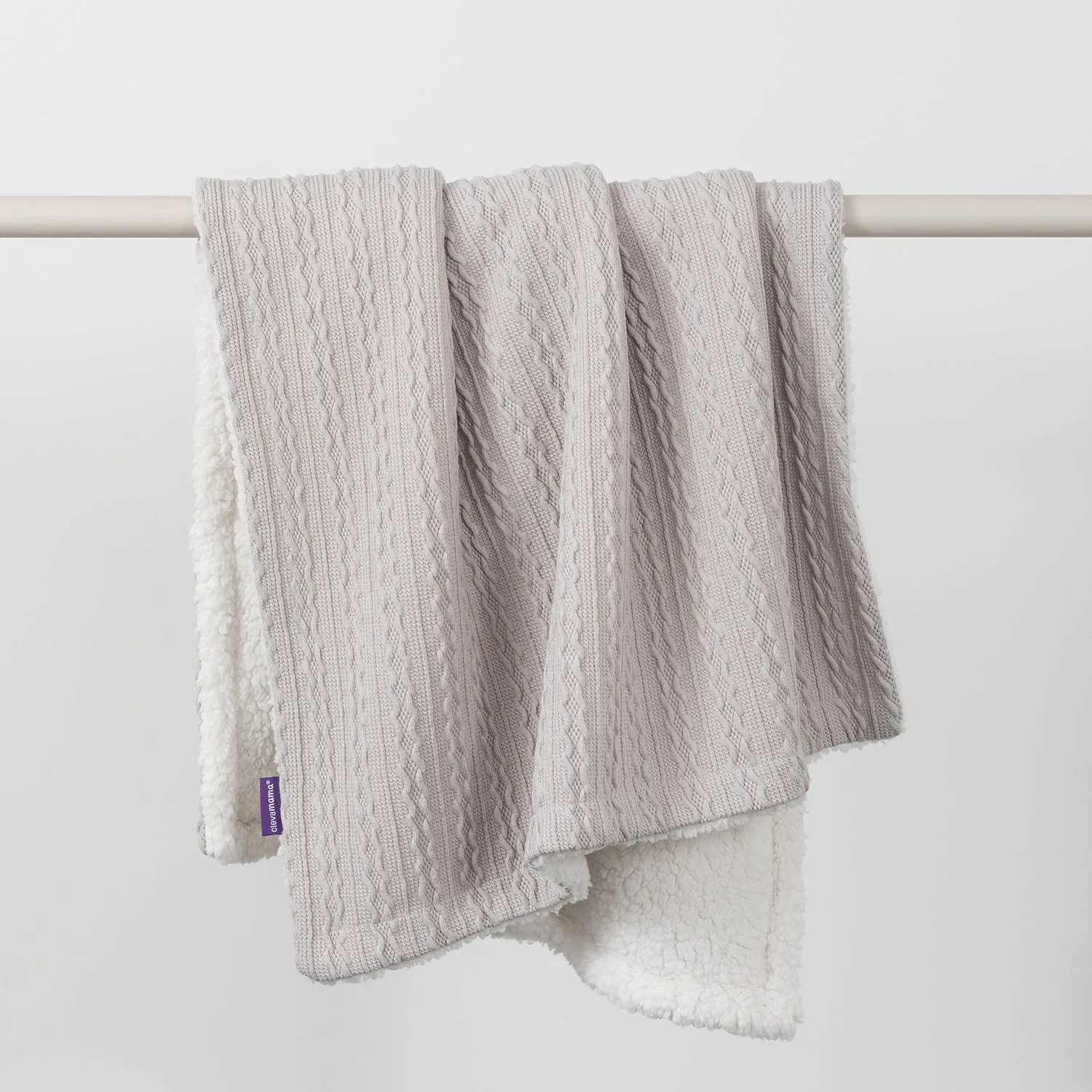 Clevamama Luxe Sherpa Baby Blanket