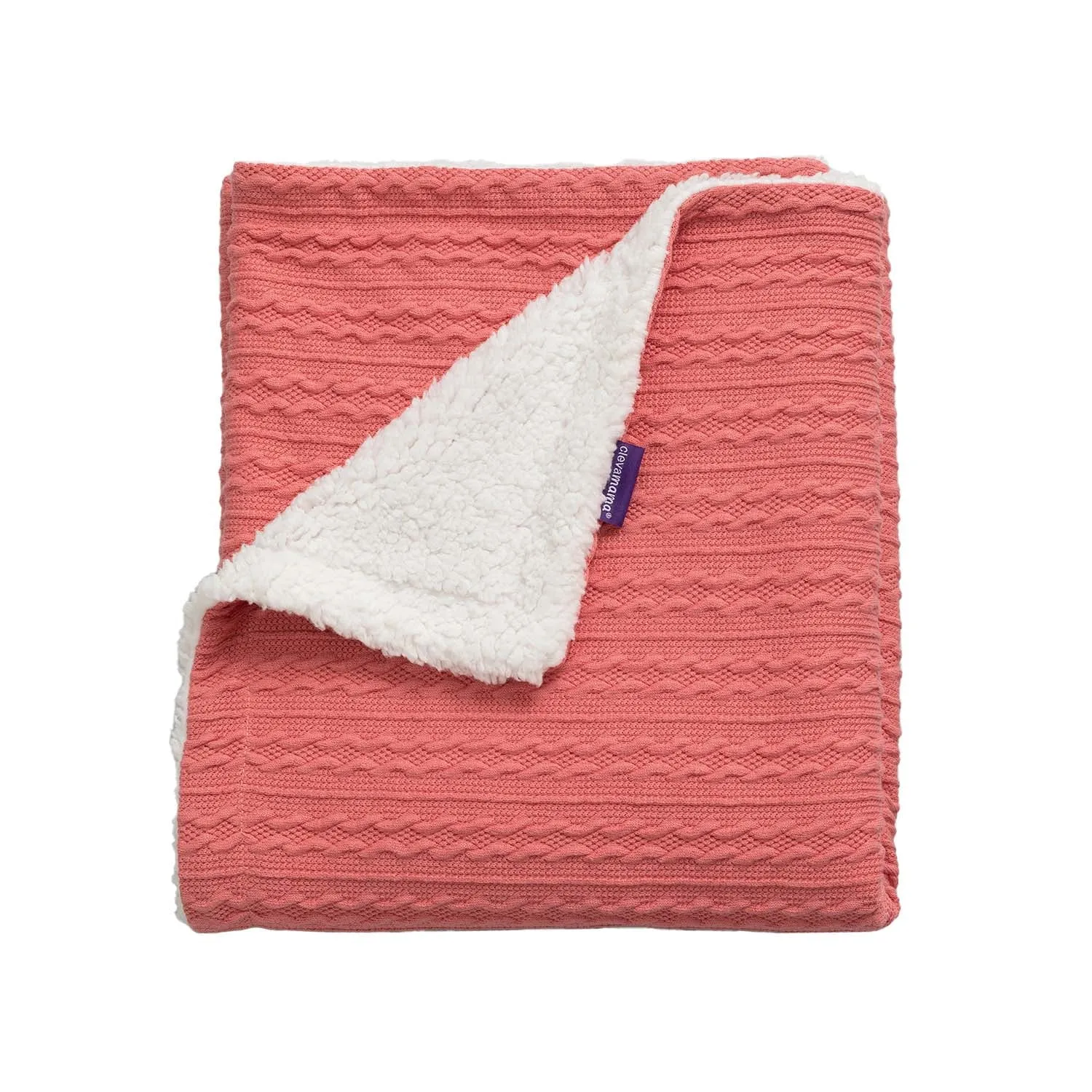 Clevamama Luxe Sherpa Baby Blanket