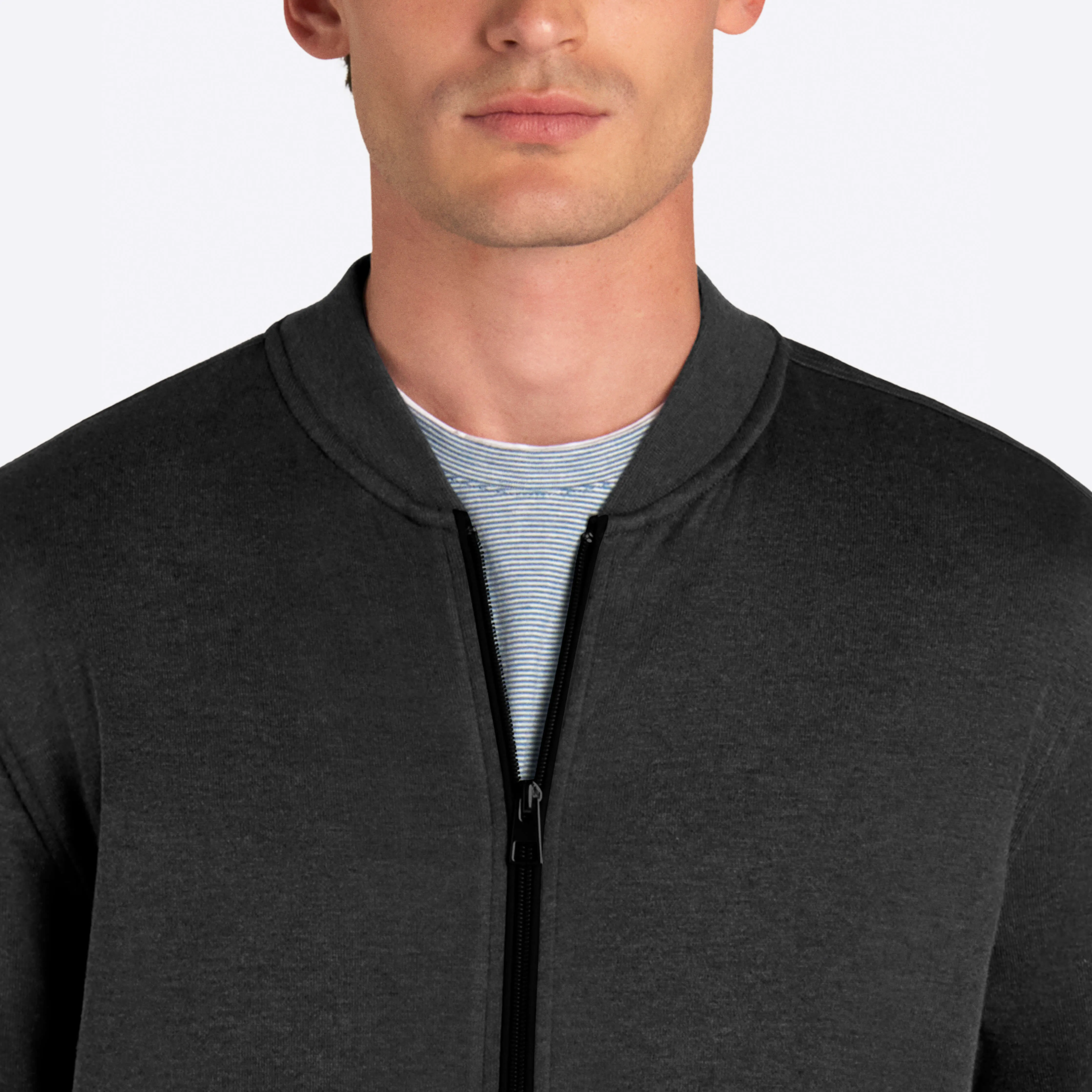 COMFORT Solid Heather Full Zip Sweatshirt