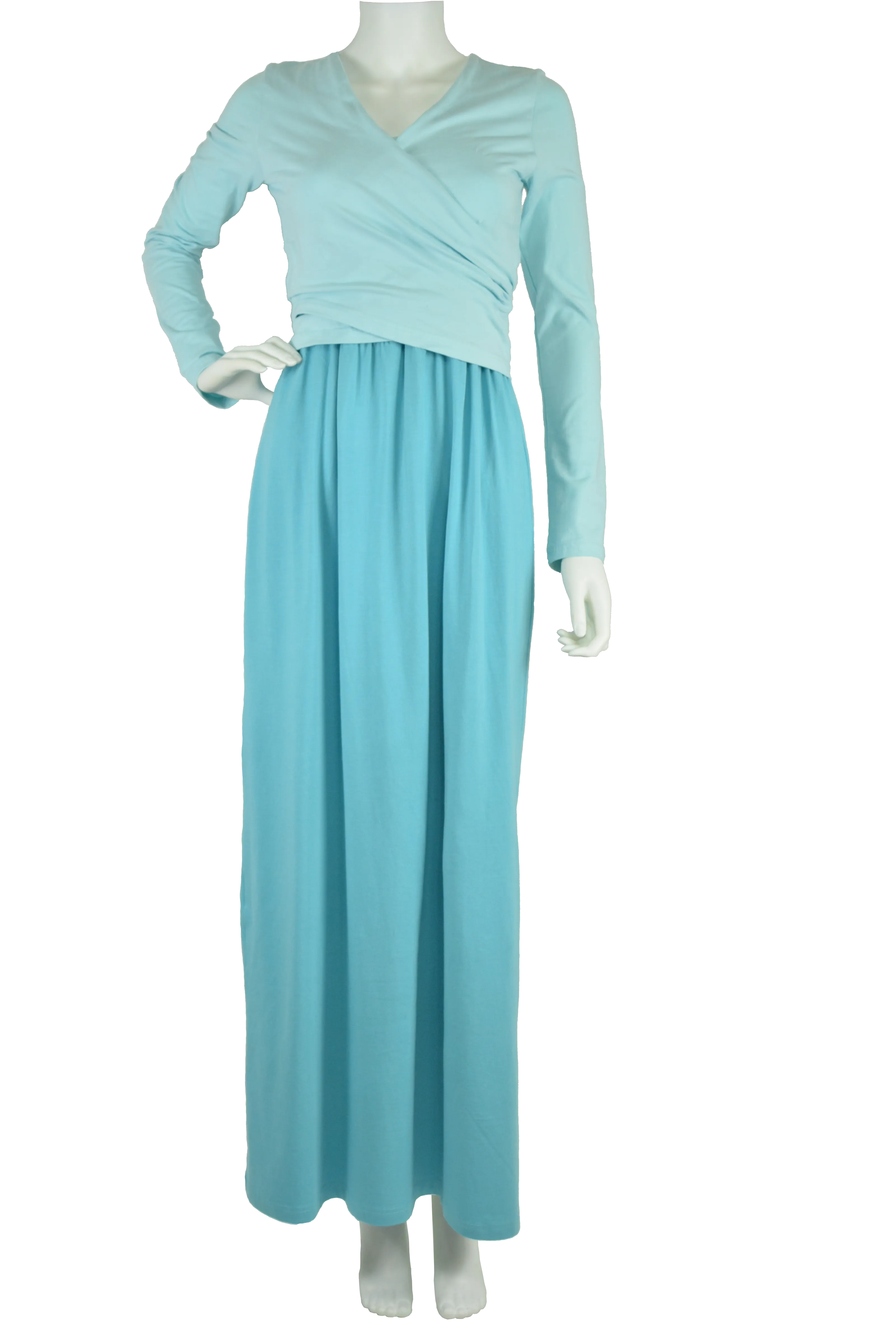 Cross-over Maxi Dress- Ocean